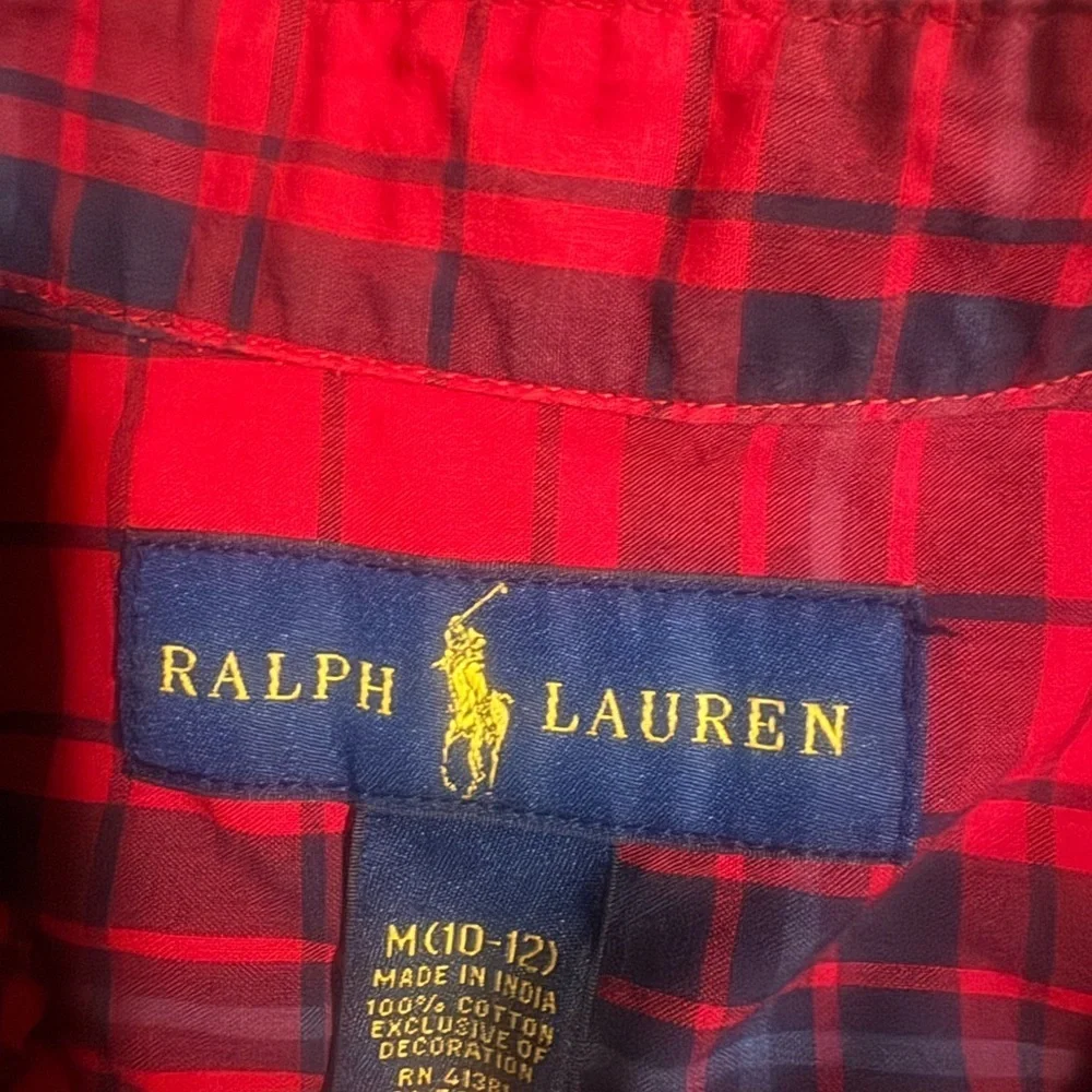 Ralph Lauren Red and Blue Plaid Shirt